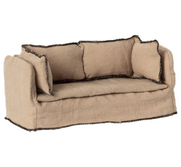 Beżowa Sofa - Miniature Couch - Akcesoria Dla Lalek - Maileg