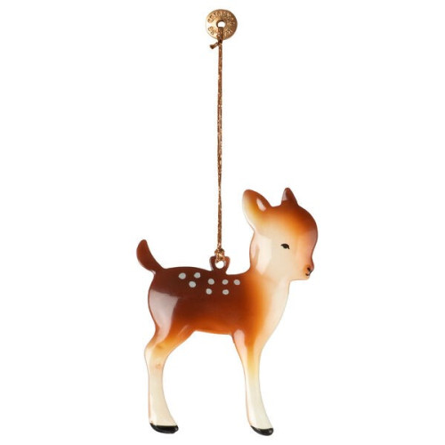 Bambi z Kropkami bez Poroża - Dekoracja Bożonarodzeniowa - Metal Ornament Bambi Small - Maileg Christmas