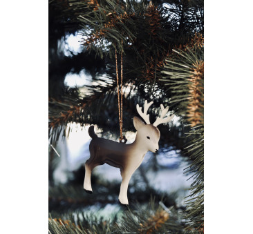 Bambi bez Kropek - Dekoracja Bożonarodzeniowa - Metal Ornament Bambi - Akcesoria dla Lalek - Maileg