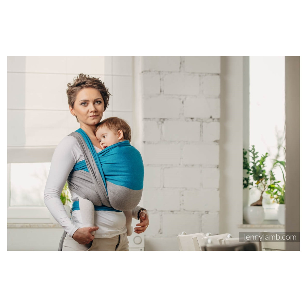 SODALIT L - Moja pierwsza chusta do noszenia dzieci - tkana splotem skośno - krzyżowym - Rozmiar L (5,2 metra) - LennyLamb