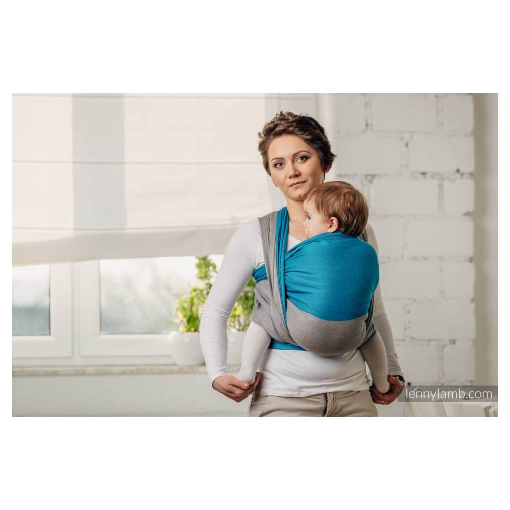 SODALIT M - Moja pierwsza chusta do noszenia dzieci - tkana splotem skośno - krzyżowym - Rozmiar M (4,6 metra) - LennyLamb