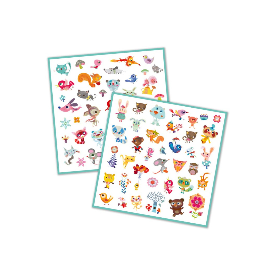 Mali Przyjaciele - Zestaw Naklejek - Djeco