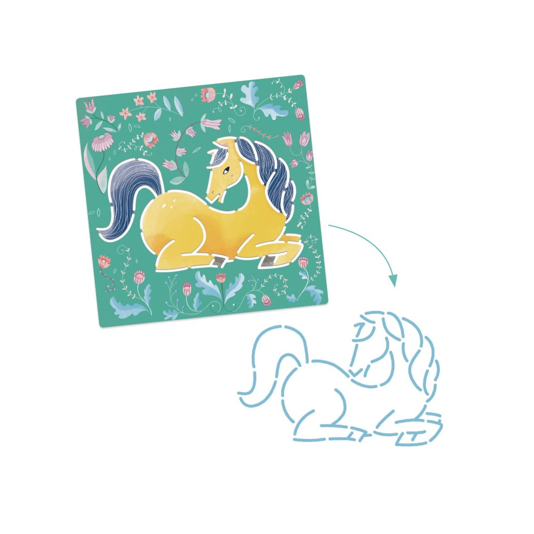 Konie - Szablony Do Odrysowania - Djeco