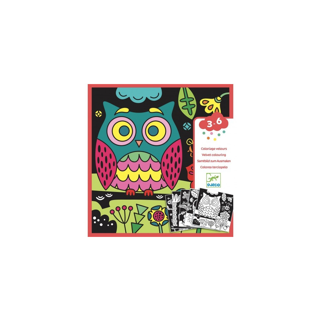 W Ciemności - Welurowe Kolorowanki - Djeco