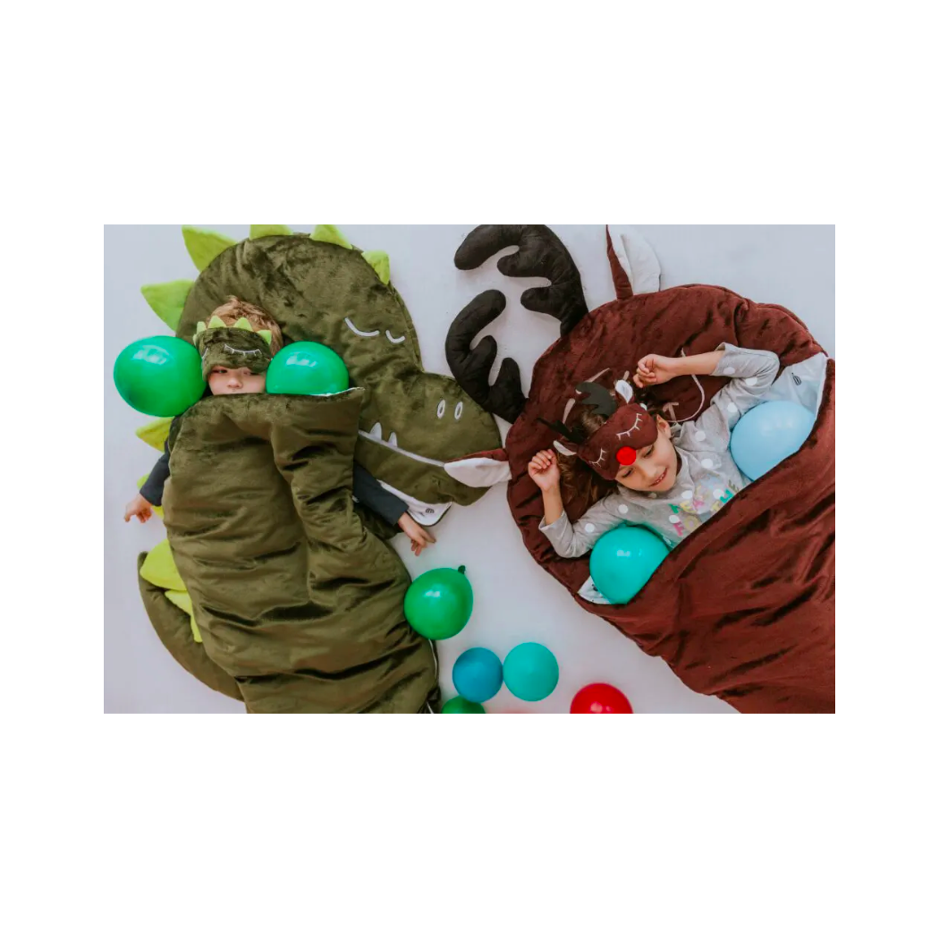 Śpiworek Sleepover S - Zielony Dinozaur - rozm. S - Vestom - Kidspace