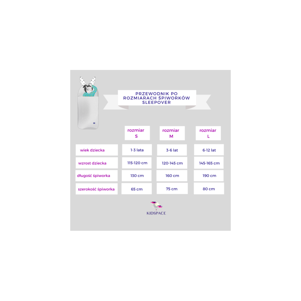 Śpiworek Sleepover M - Kotka Florence/Truskawkowy - rozm. M - Vestom - Kidspace