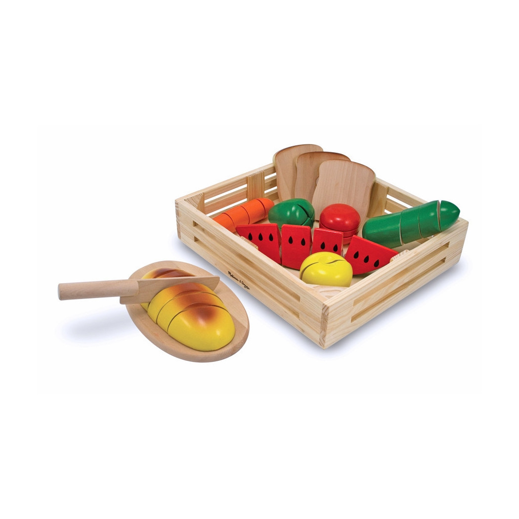 Drewniane owoce i warzywa do krojenia - Melissa & Doug - Montessori