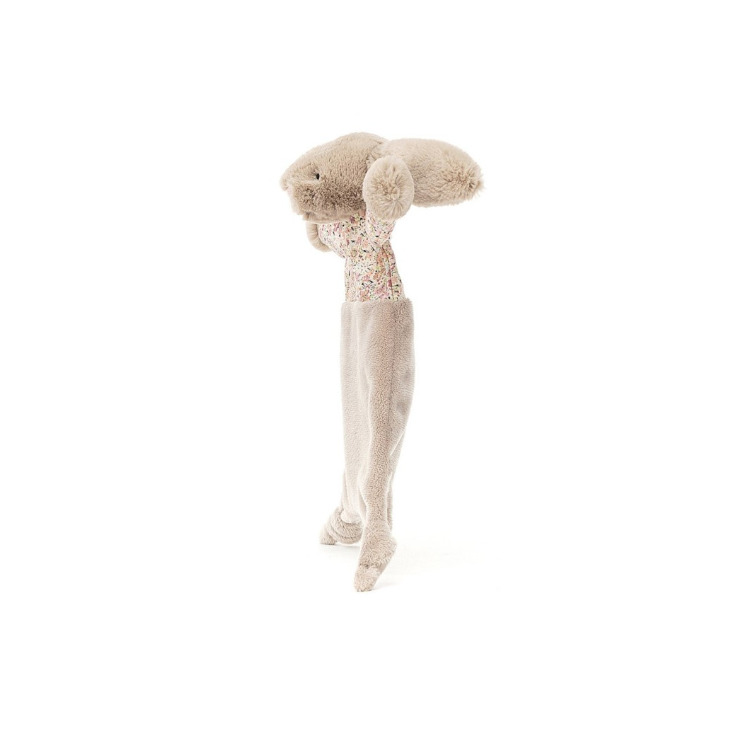Królik Szmatka Przytulanka Beż Kwiaty 25 cm x 22 cm - Maskotka Przytulanka - JellyCat