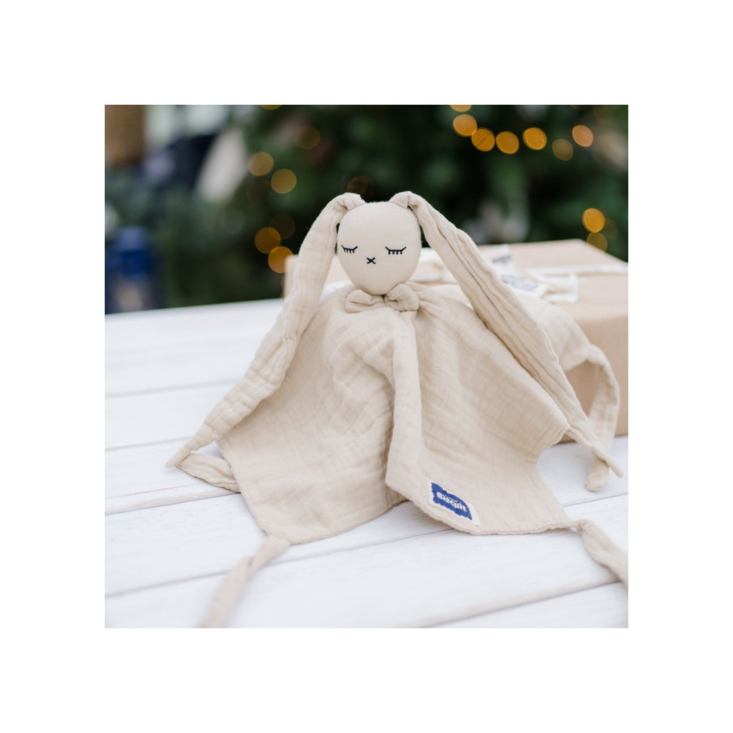 Sand - Przytulanka Doudou Rabbit 100% Cotton Muślin - Biscuit Collection - La Millou
