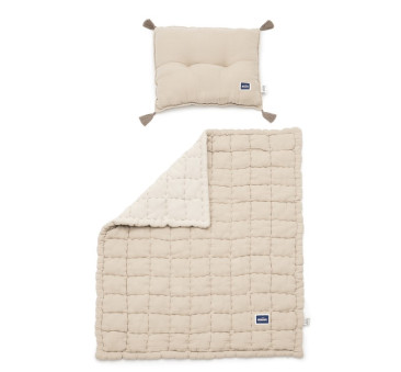 Komplet Pościeli Pikowanej M 100% Cotton - Sand - Muślin - Biscuit Collection - La Millou