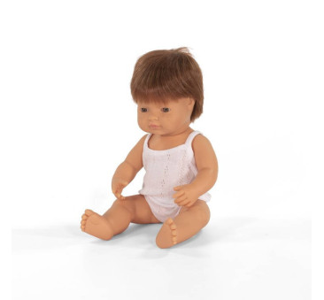 Europejczyk Rude Włosy 38 cm - Lalka Chłopiec Europejczyk Rude Włosy - Miniland Doll - Miniland