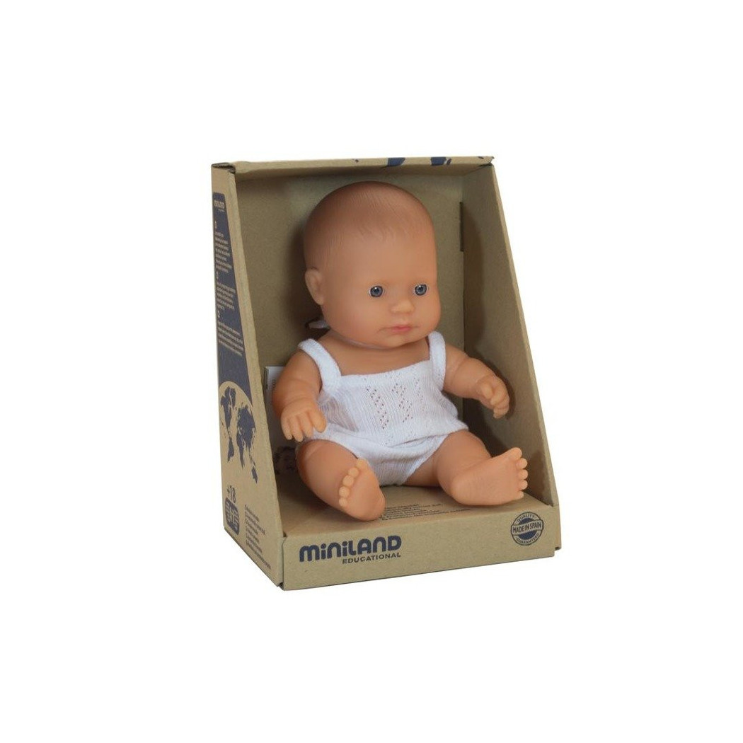 Europejczyk 21 cm - Lalka Chłopiec Europejczyk - Miniland Baby - Miniland