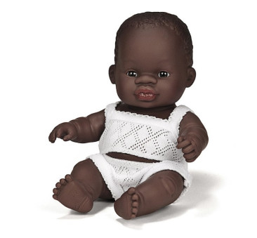 Afrykańczyk 21 cm - Lalka Chłopiec Afrykańczyk - Miniland Doll - Miniland