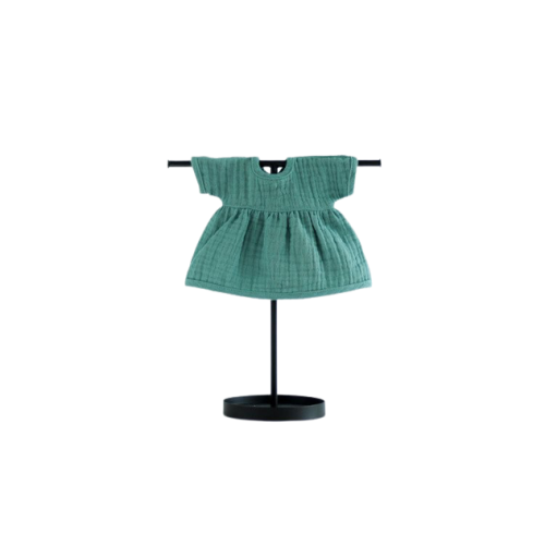 Frosty Green 32 - Sukienka Muślinowa - Rozmiar 32 - Ubranko Dla Lalek - Miniland - LILLITOY