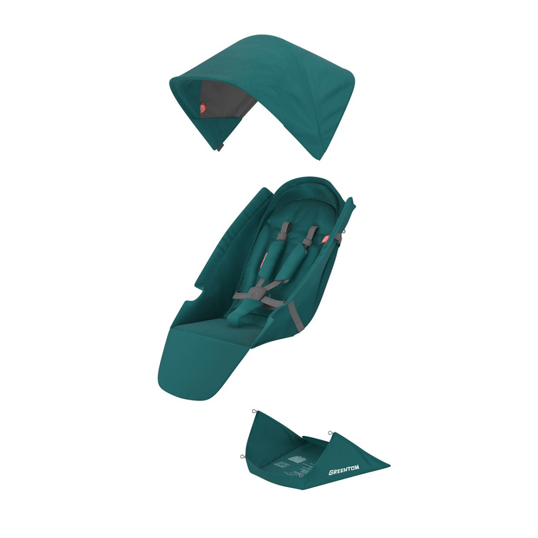 Wózek Greentom  Classic - white - teal (petrol) / biało - butelkowy