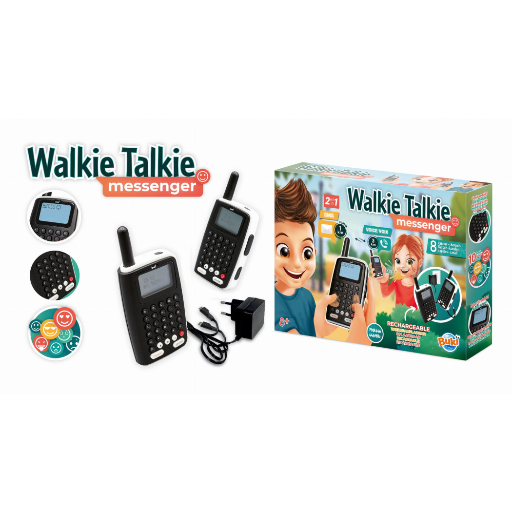 PROMOCJA WALKIE TALKIE  Messenger Wiadomości SMS - Zasięg 1 km/3 km - BUKI