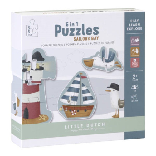 Sailors Bay - Puzzle 6 Elementów - Little Dutch