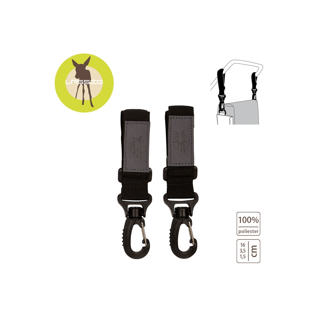 Uniwersalne zaczepy do torby od wózka Casual Label - Lassig