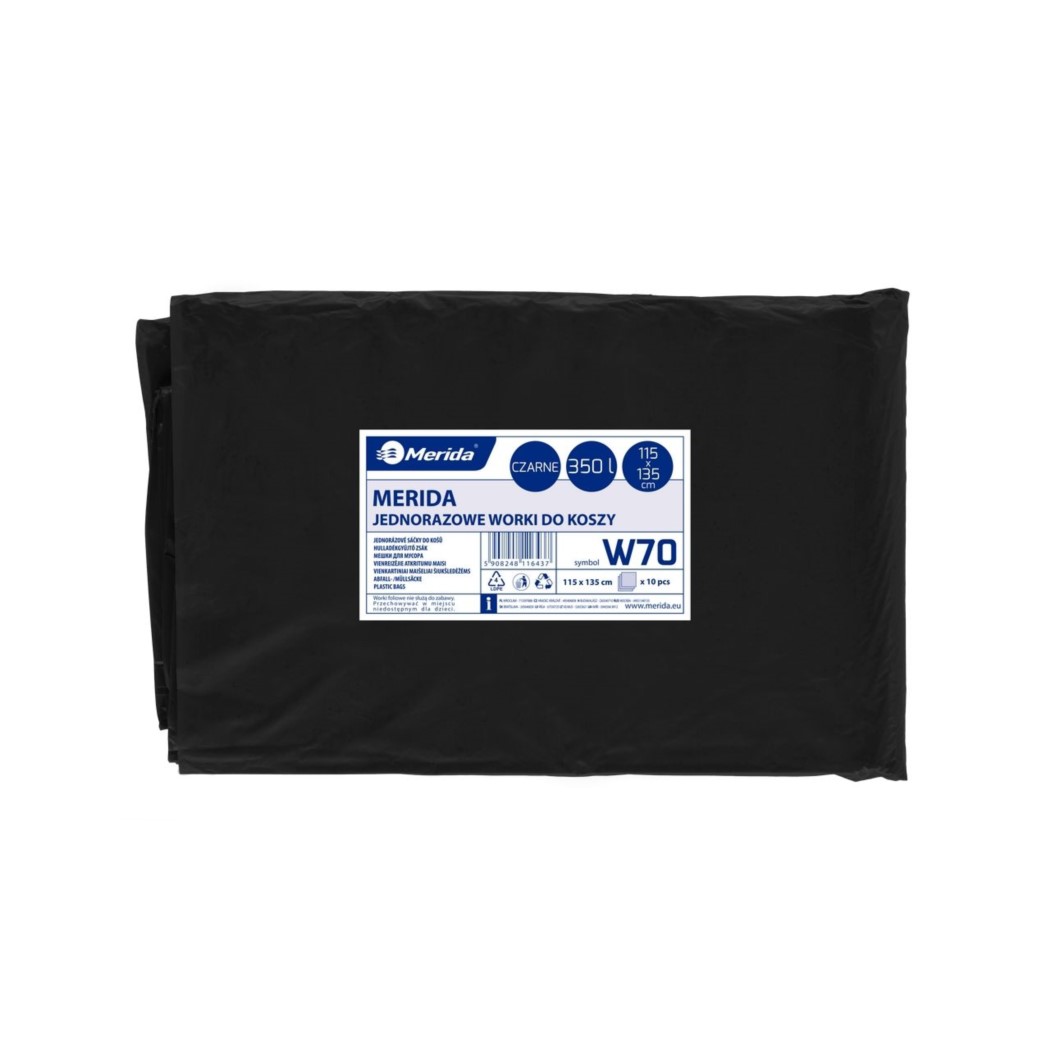 Worki Na Śmieci Składane LDPE 350 L - 115 x 135 cm - 10 sztuk - Merida