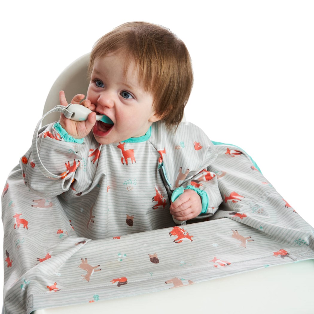 Woodland - Wodoodporny Śliniak z długim rękawem BLW - BIBaDO