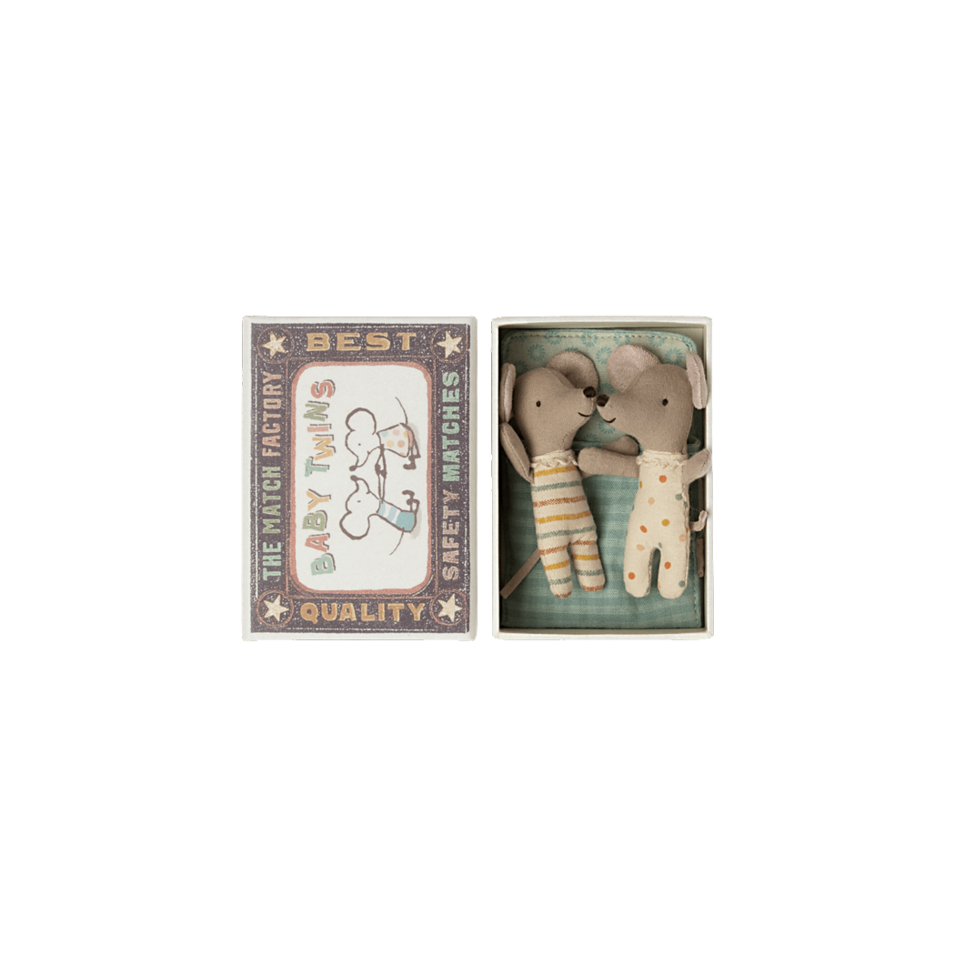 Myszki Bliźnięta w Pudełku - Twins in Box - Baby Mice - Maileg