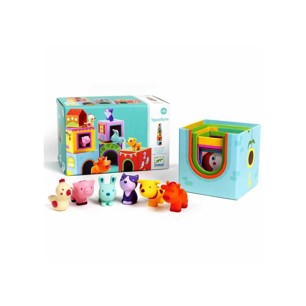 TOPANIFARM - Klocki Kartonowe - Djeco