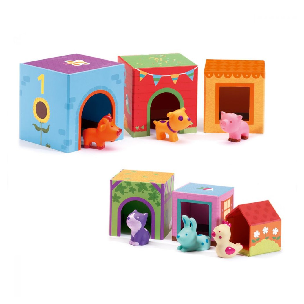 TOPANIFARM - Klocki Kartonowe - Djeco