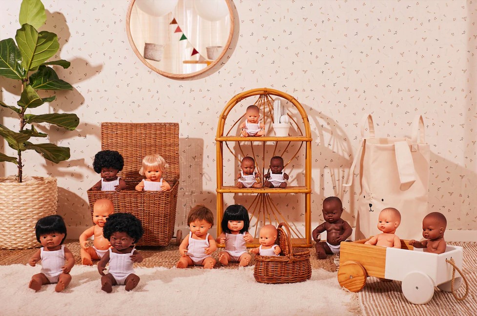 Cappuccino 38 - Zestaw Muślinowy Spodnie i Bluzka - Rozmiar 38 - Ubranko Dla Lalek - Miniland - LILLITOY