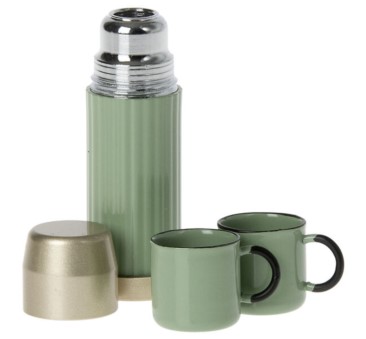Miętowy Termos z Kubeczkami - Thermos And Cups - Akcesoria Dla Lalek - Maileg