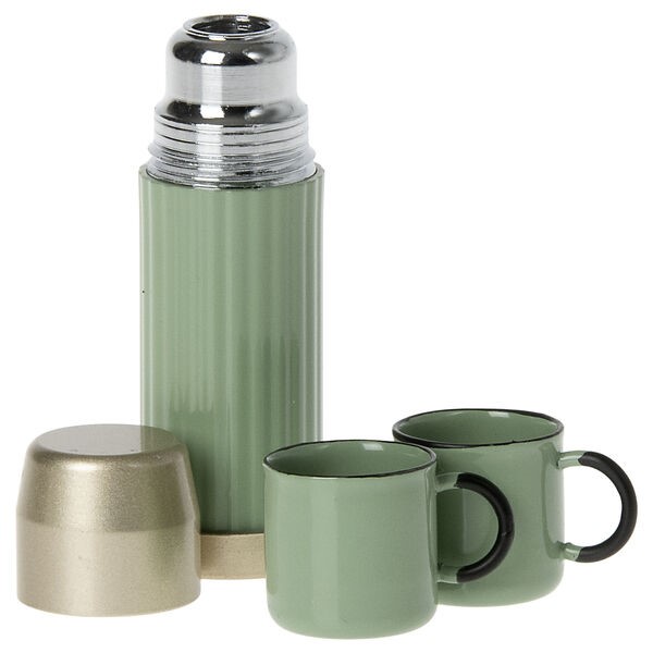 Miętowy Termos z Kubeczkami - Thermos And Cups - Akcesoria dla Myszek - Maileg