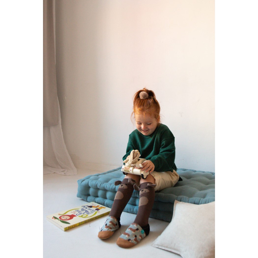 Hot-Doggy ze skórką - rozmiar 18-24  miesięcy 22/23 14 cm - Papcie Titot - SKÓRZANA PODESZWA