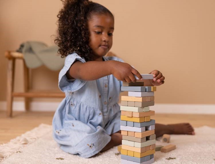 Gra Drewniana Wieża Dla Dzieci - Gra Logiczna - Little Dutch