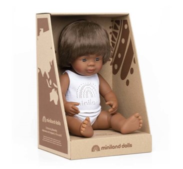 Aborygeńczyk 38 cm - Lalka Chłopiec Aborygeńczyk - Miniland Doll - Miniland
