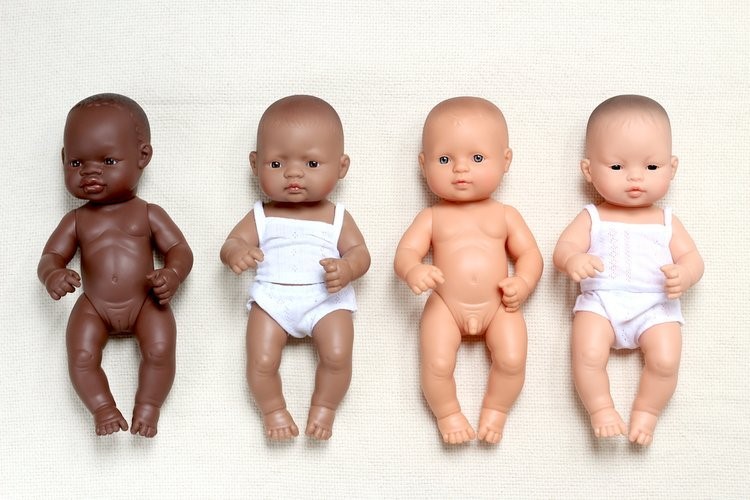 Box Europejka 32 - Lalka Dziewczynka Europejka 32 cm + Ubranko Miniland Baby - Miniland Doll - Miniland