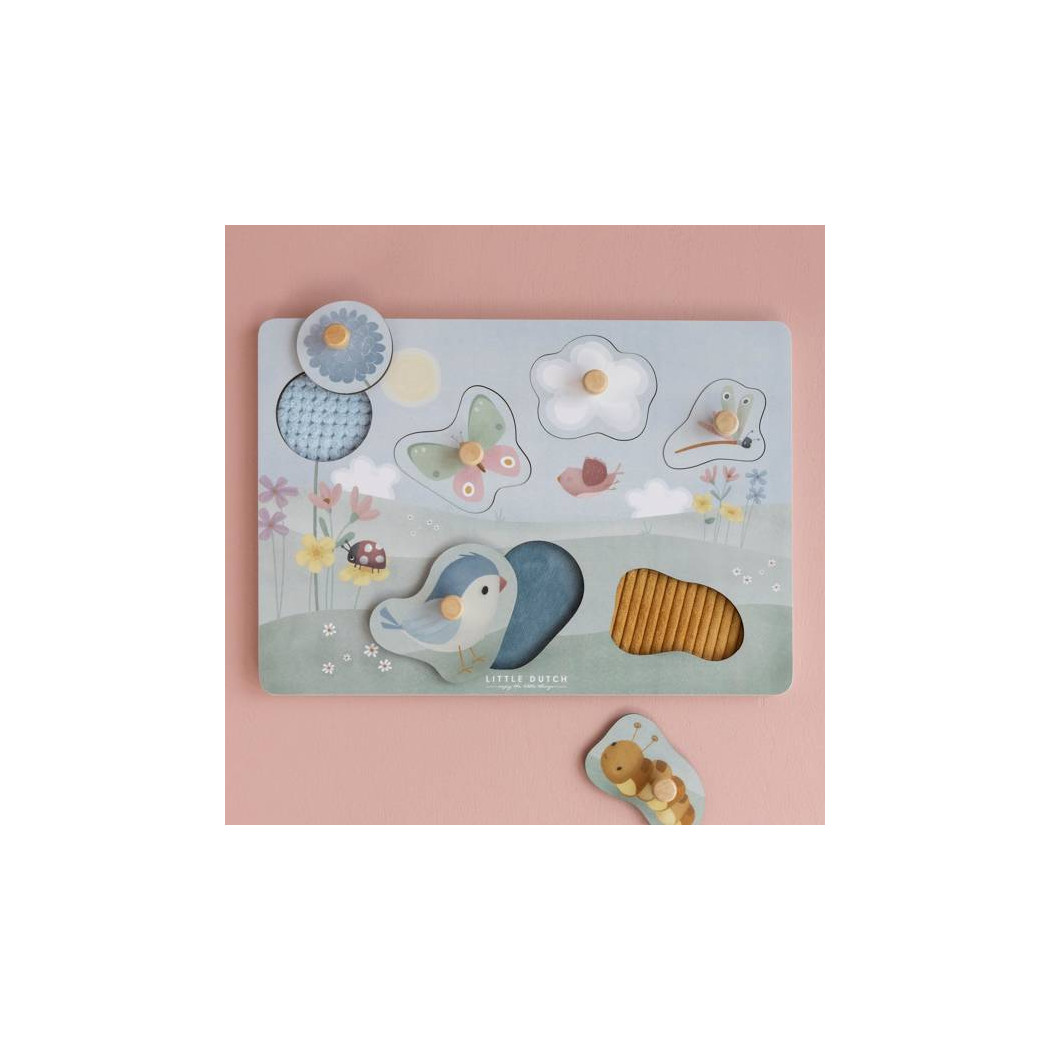 Flowers & Butterflies - Puzzle Sensoryczne FSC - Little Dutch
