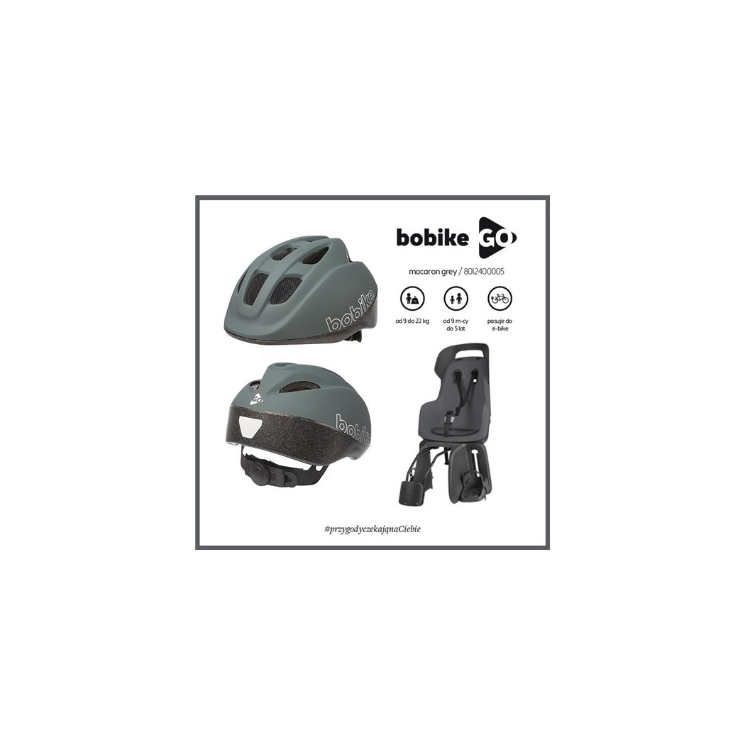 Grey - Kask Bobike Go - Rozmiar XS (46-53 cm) - BOBIKE