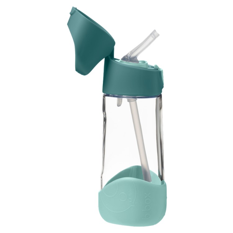 Emerald Forest - Tritanowy Bidon Do Picia 450 ml- Butelka ze słomką  - B.BOX