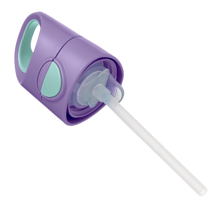 Lilac Pop - Tritanowy Bidon Do Picia 450 ml- Butelka ze słomką  - B.BOX