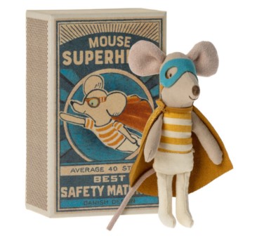 Myszka Superhero Mouse In Matchbox - Little Brother - Maileg