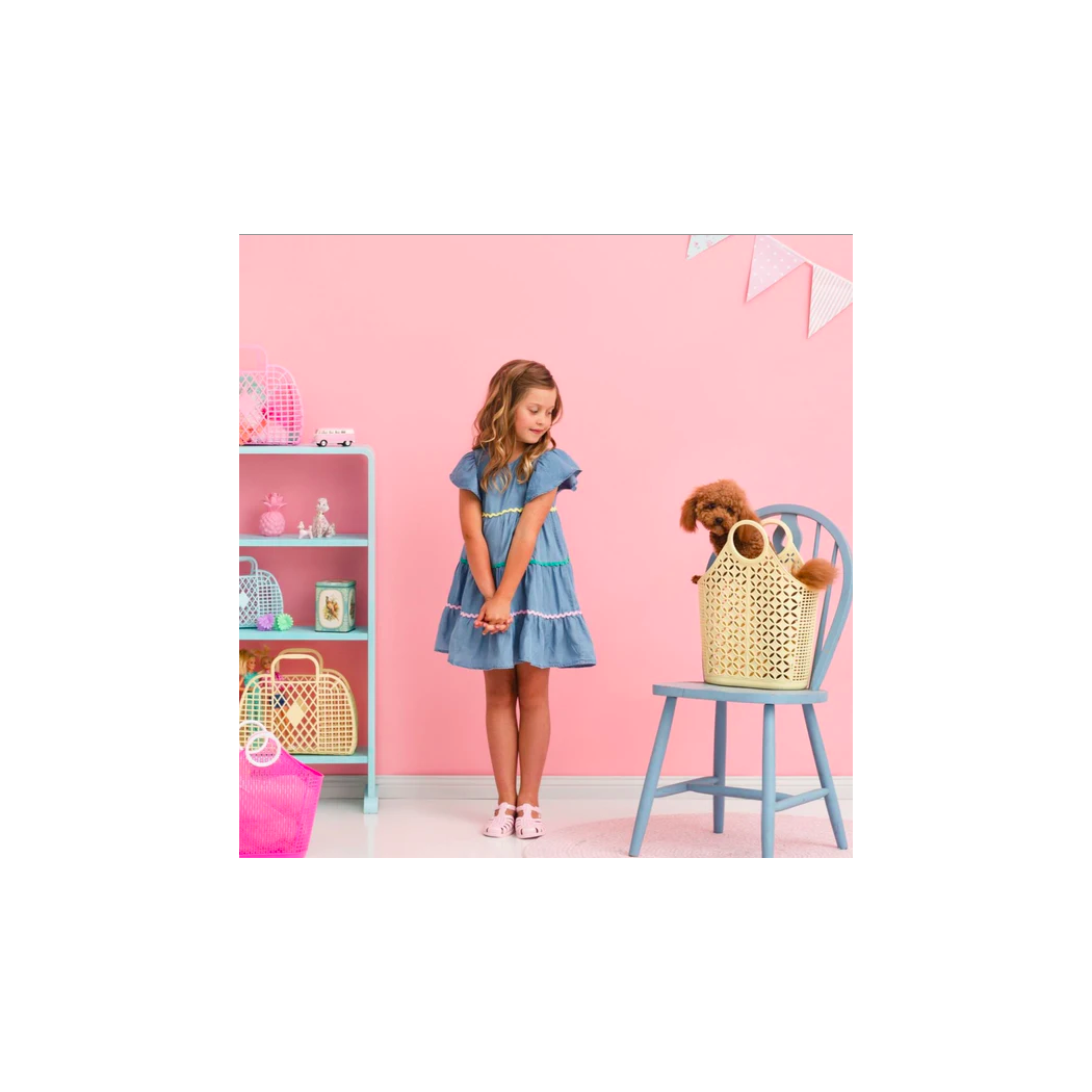 Retro Small Black - Koszyk z Tworzywa z Recyklingu - Sunjellies