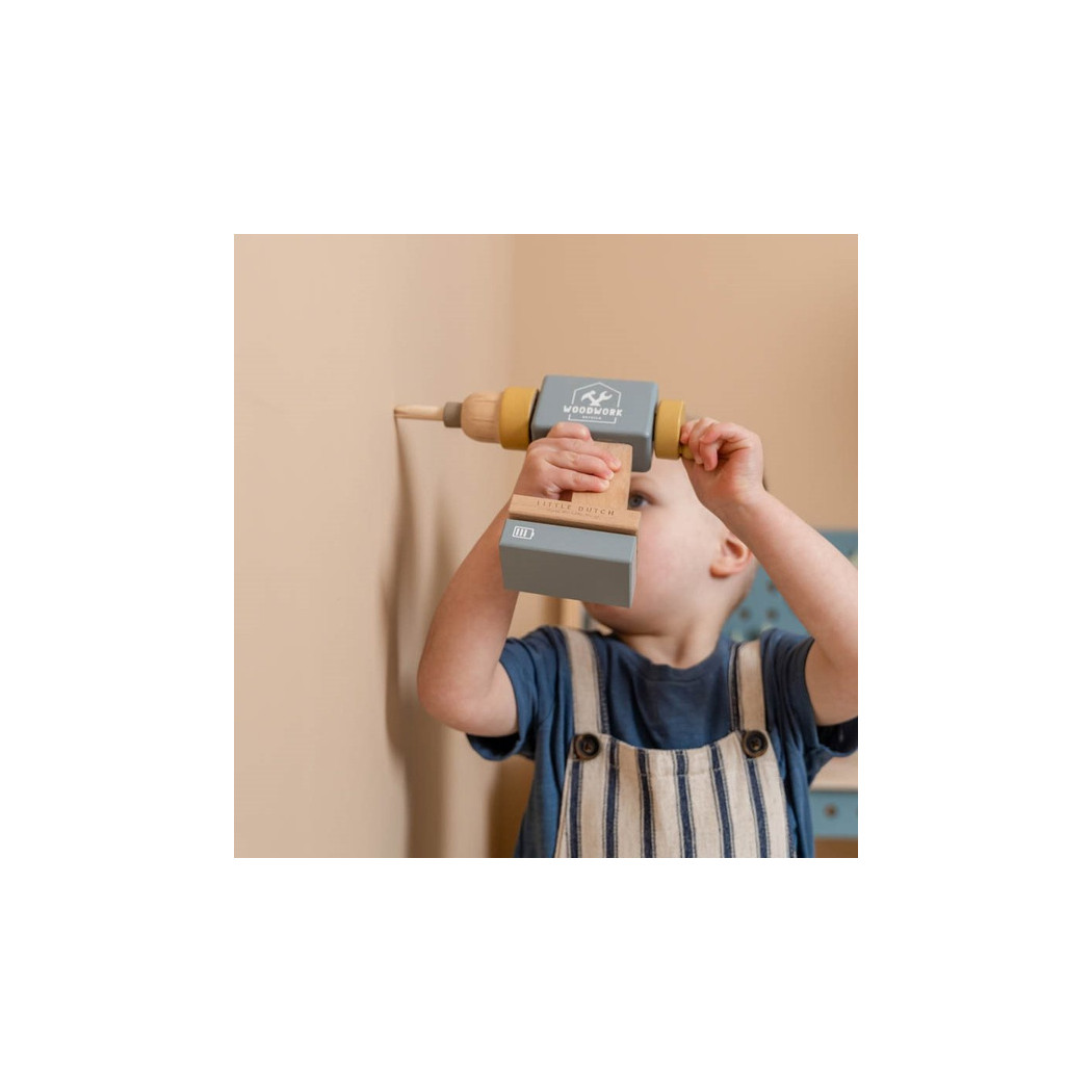 Drewniana Wiertarka Dla Dzieci FSC - Little Dutch