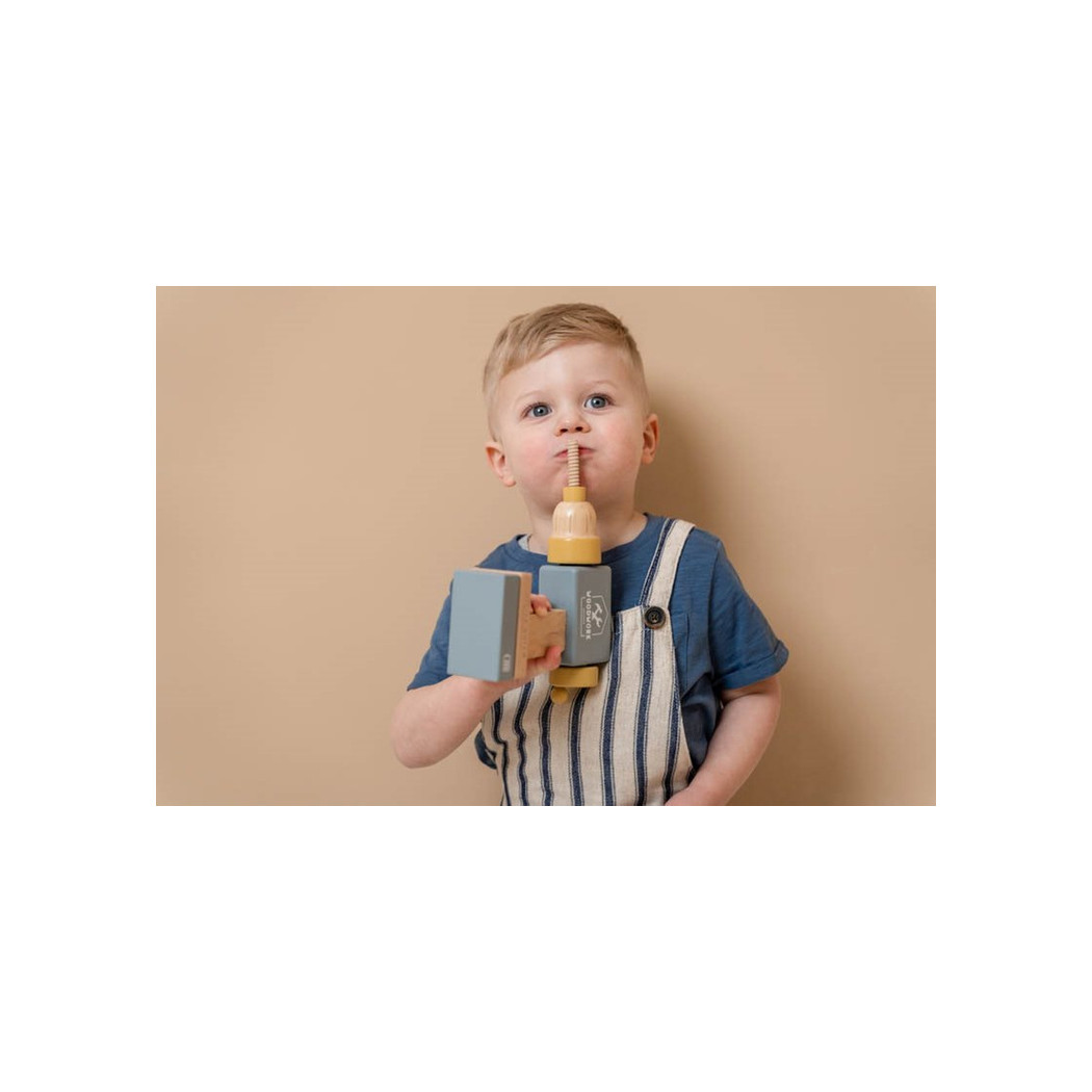 Drewniana Wiertarka Dla Dzieci FSC - Little Dutch