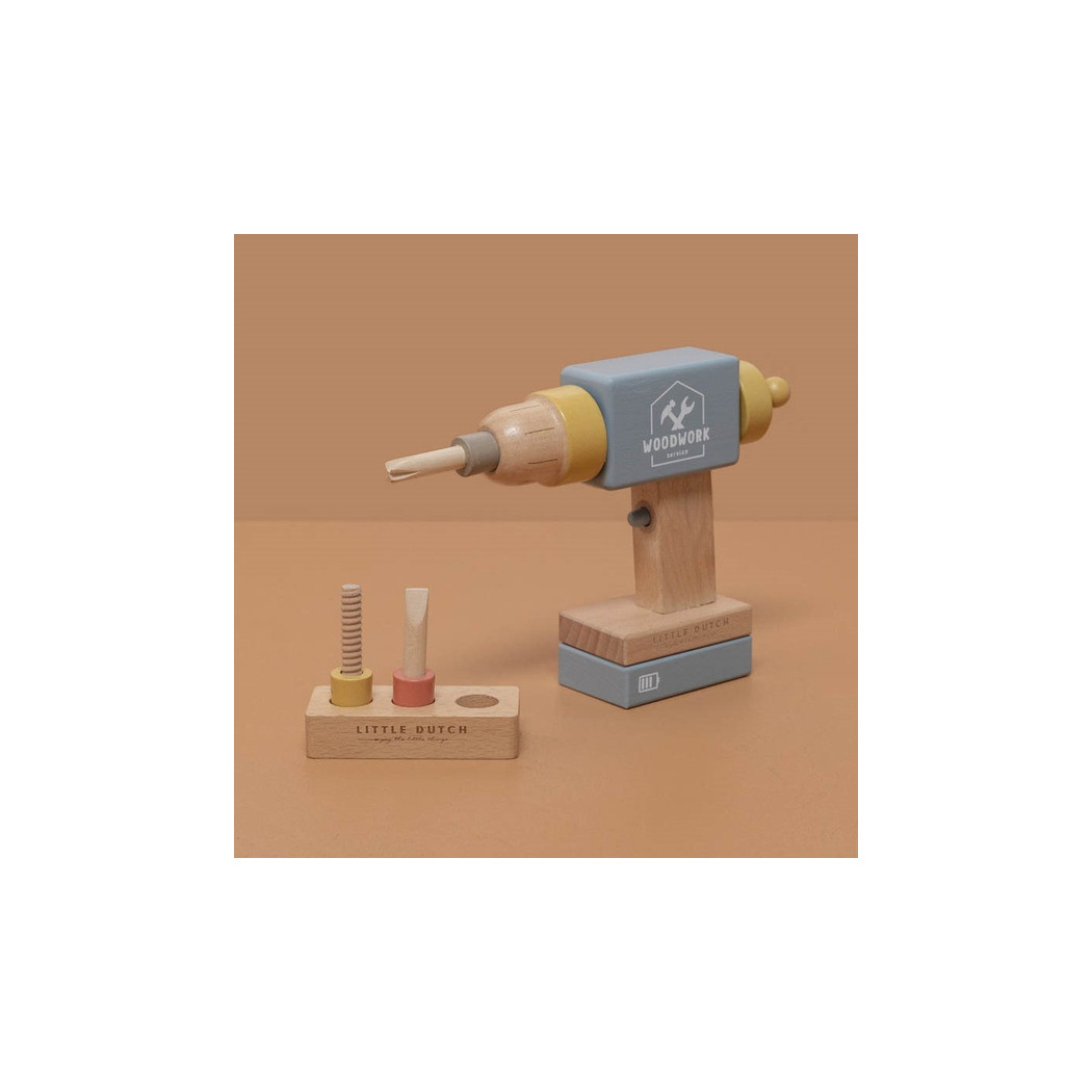 Drewniana Wiertarka Dla Dzieci FSC - Little Dutch
