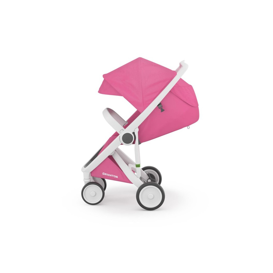 Wózek Greentom  Classic - white - pink / biało - rożowy