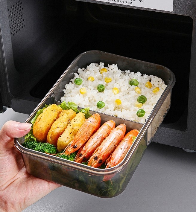 Ecru - Lunch box z Zestawem Sztućców 3 w 1 - Lunchbox