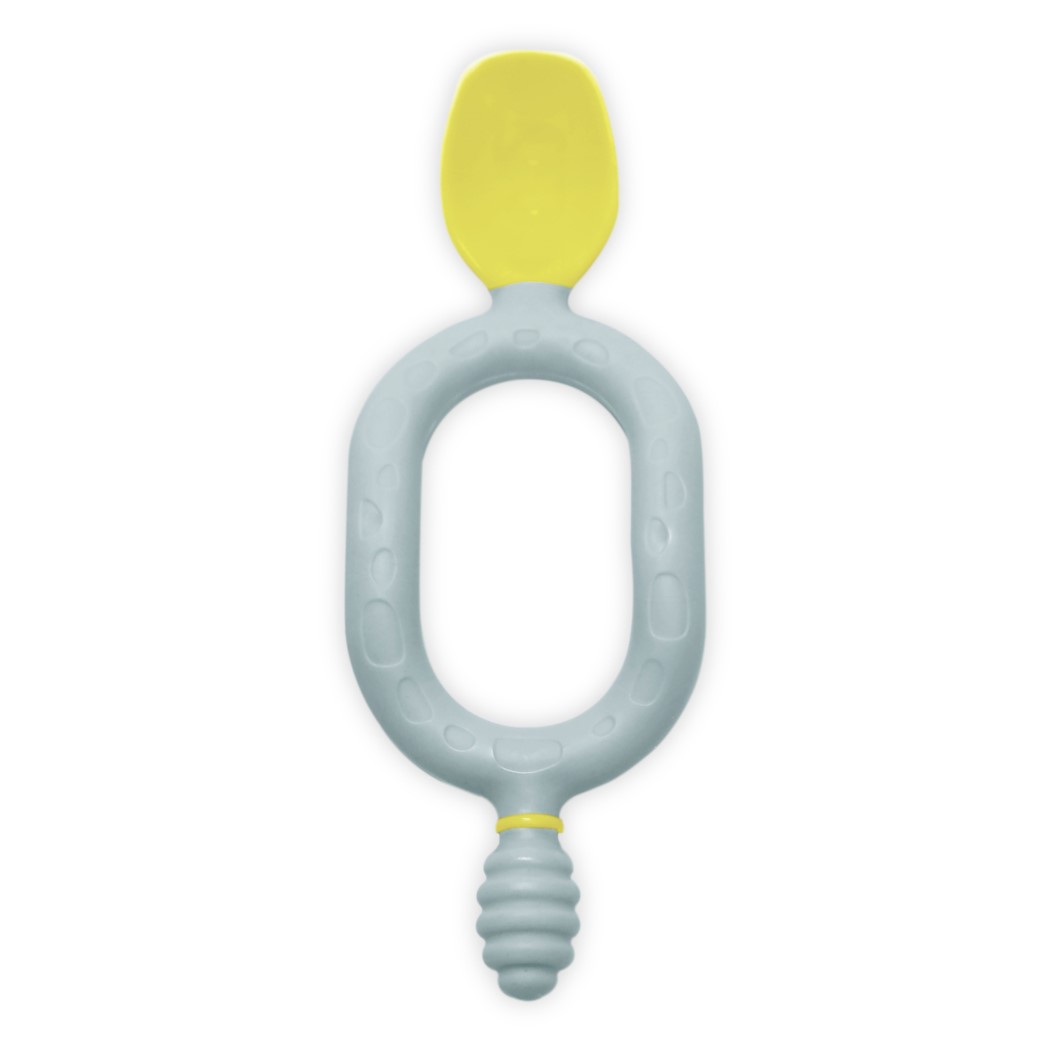 WYPRZEDAŻ Dwuetapowa Łyżeczka - 2-pak, 6 miesięcy+ Green & Grey - BIBaDo