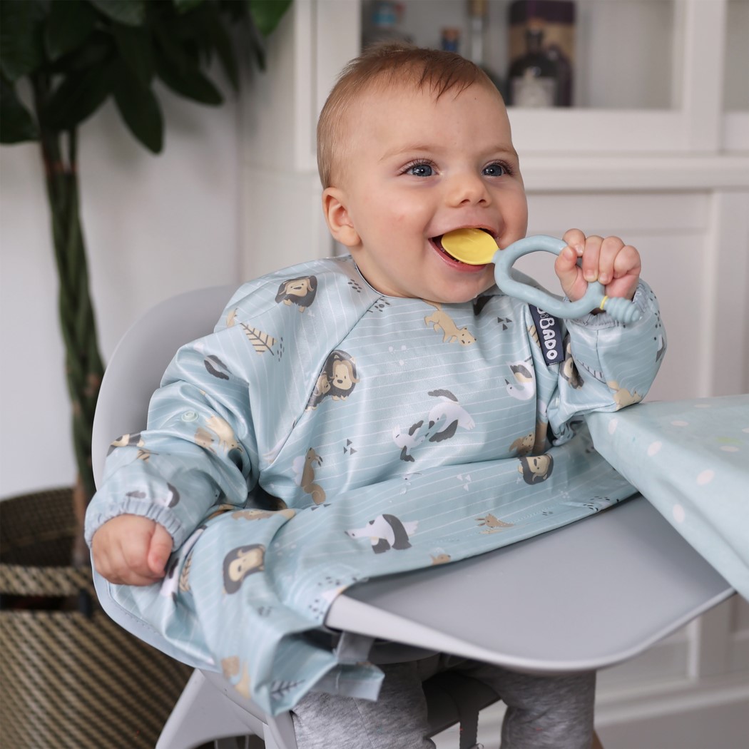 WYPRZEDAŻ Dwuetapowa Łyżeczka - 2-pak, 6 miesięcy+ Green & Grey - BIBaDo