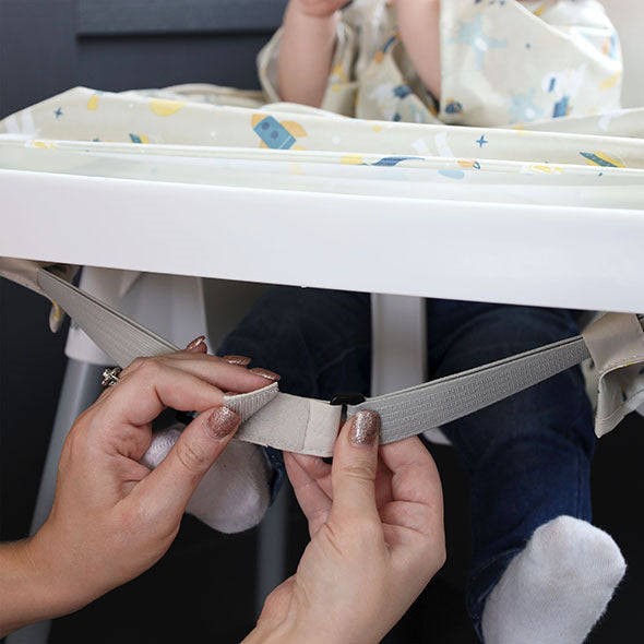 Space Adventures - Wodoodporny Śliniak z krótkim rękawem BLW - BIBaDO