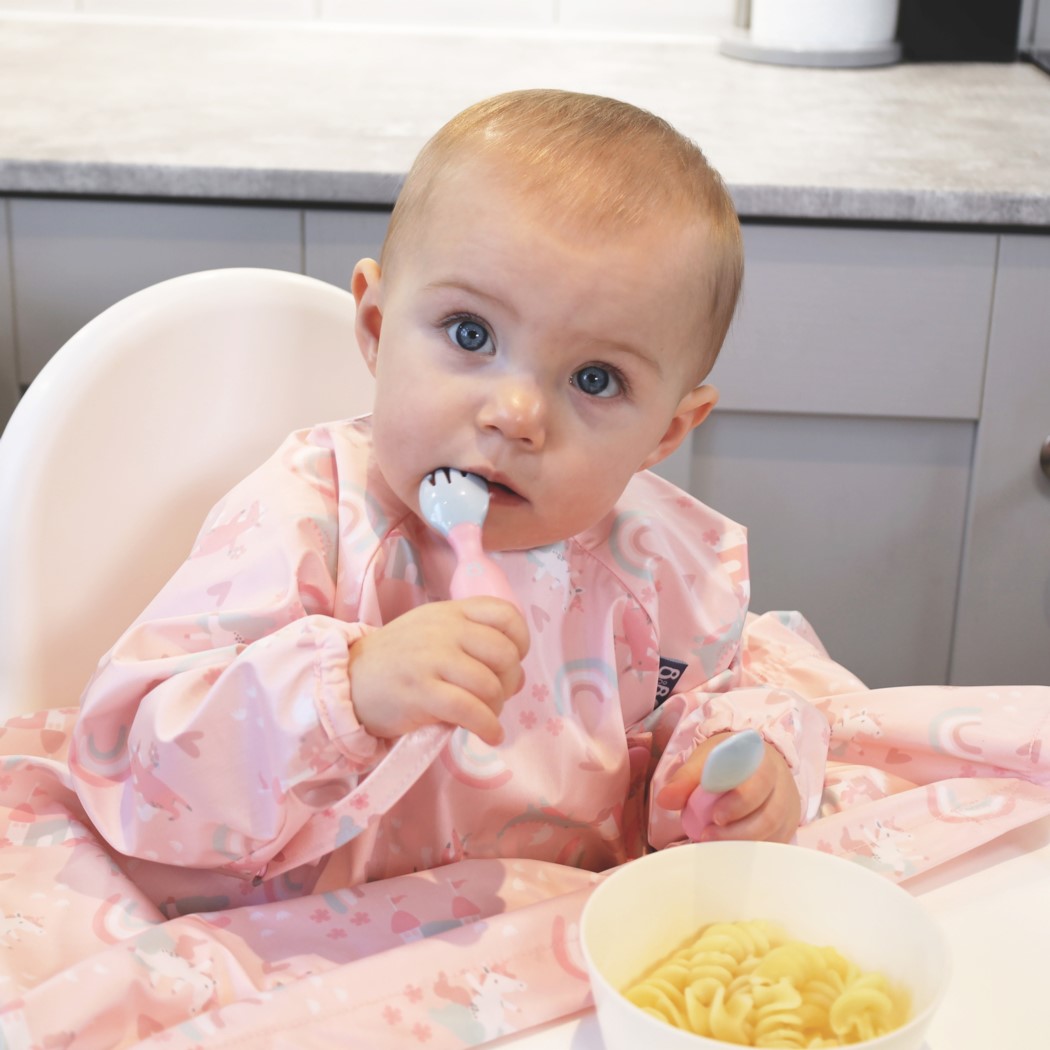 Over The Rainbow - Zestaw Śliniak BLW i Sztućce -  BIBaDO