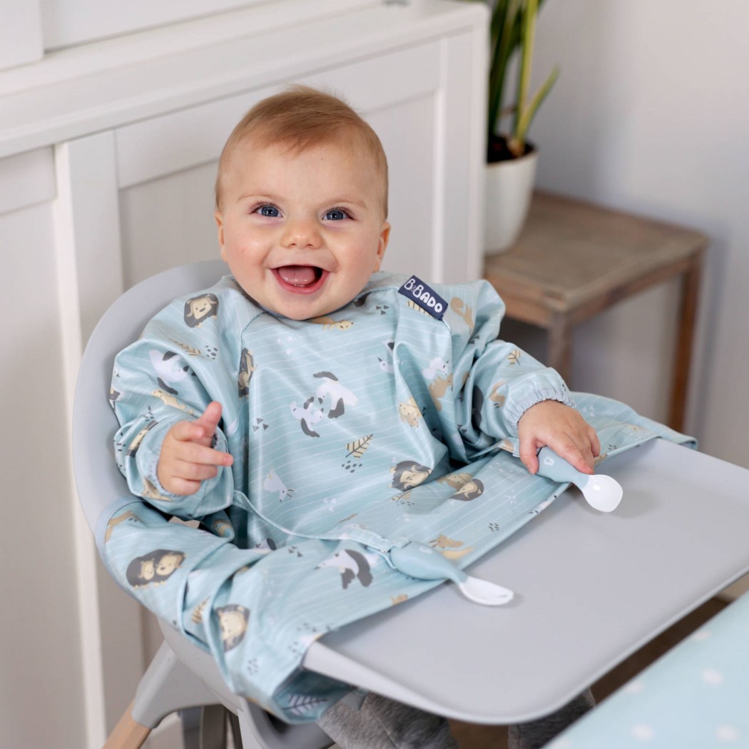 WYPRZEDAŻ Arctic Adventures - Zestaw Śliniak BLW i Sztućce -  BIBaDO